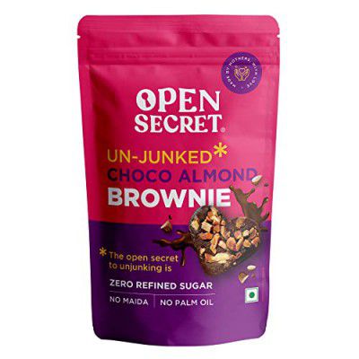 Open Secret Valentines Day Wholesome Chocolate Gift Box | 1 Item Gift Combo - Chocolate Almond Brownie (Pack 6) | Zero Refined Sugar No Maida Guilt | Valentine Gifts Hamper for Girlfriend, Boyfriend, 