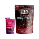 Open Secret Wholesome Chocolate Gift Box | 2 Item Gift Combo - Chocolate Almond Brownie (Pack 6), Dark Chocolate (Pack of 10) ...