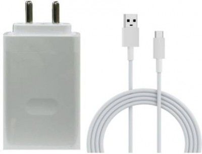 OPPO 80 W SuperVOOC 7.3 A Wall Charger for Mobile with Detachable Cable (White, Cable Included)