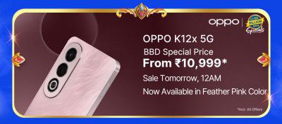 OPPO K12x 5G Price drops to ₹10999 during Big Billion Days	