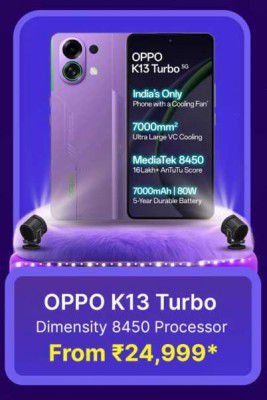 Big Billion Days Special : Oppo K13 Turbo 5G to be priced at ₹24999