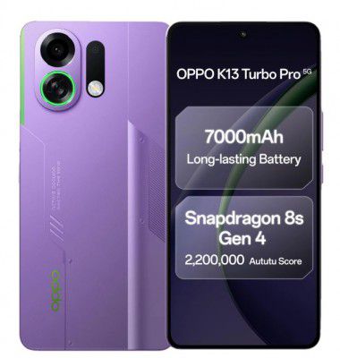 OPPO K13 Turbo Pro 5G (Purple Phantom, 256 GB + 12 GB RAM)