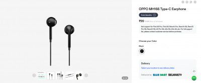 OPPO MH166 Type-C Earphone