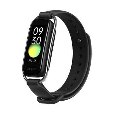 OPPO Smart Band with Extra Sport Strap - Continuous Blood Oxygen Saturation Monitoring?spO2, Up to 12 Days Battery Life, 1.1 AMOLED Display, 5ATM Water Resistant,Supports Android and iOS?Black