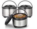 OPR Stainless Steel Thermosteel Casserole Set of 3 for Kitchen| Hot Case Combo for Kitchen, Up to 2 Hour| Hot Box Pack of 3 (1500 ml, 2000 ml, 2500 ml)...
