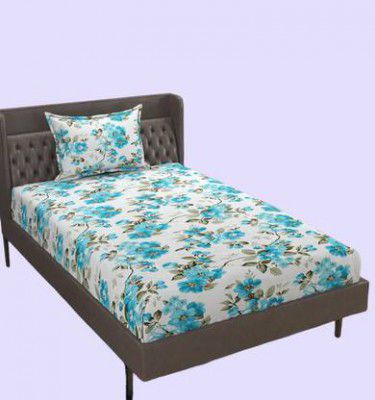 OPTICA WEAVES Polycotton Single Flat 220 TC Floral Bedsheet  (Pack of 1)