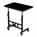 OPTIFINE Wooden Multipurpose Adjustable Height Table with Wheels for Work from Home...