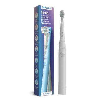 ORACURA Sonic Lite Electric Battery Operated Toothbrush SB100 | Grey
