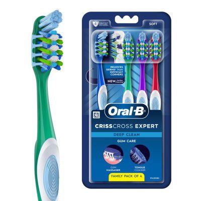 Oral-B Criss Cross Gum Care Soft Toothbrush For Adults, Soft Bristles, Healthier Gums