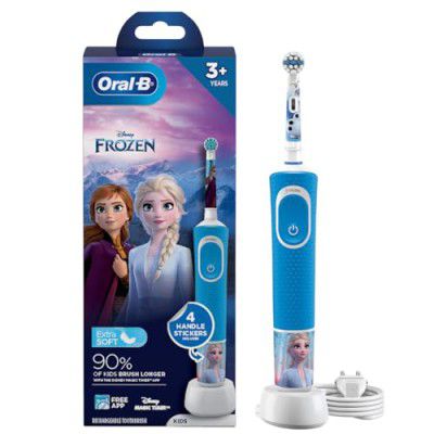 Oral-B Kids Frozen Rechargeable Rotating Electric Toothbrush, 2 Brushing Modes (Daily & Sensitive)