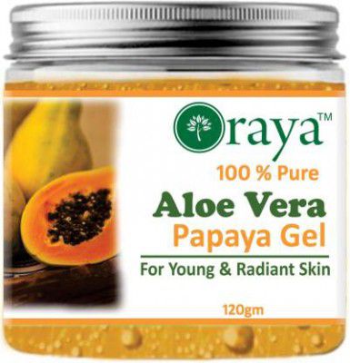 Oraya 100% Pure Papaya Aloe Vera Gel for Beautiful Skin & Hair - (120GM)