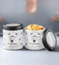 Trueware Orchid 750Ml Black Plastic (Set of 2) Airtight Container...