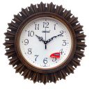 Oreva AQ 6197 Plastic Wooden Look Designer Wall Clock (32.5 x 32.5 x 4.8 cm)...