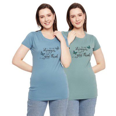 Orewa Women by OKANE Women's Short Sleeve Printed Regular Fit T-Shirt