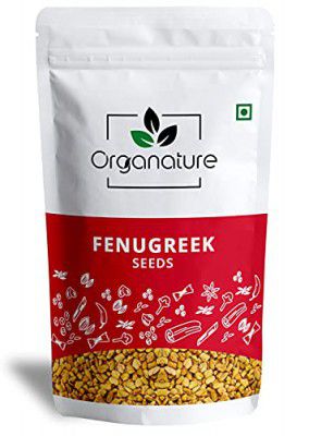 Organature Fresh/Natural Dried Fenugreek Seeds | Whole Methi Dana Seeds | Indian Spices & Masala - Pack of (400 Grams)