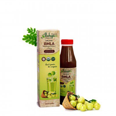 Organic Alohya Natural | Digestion and Immunity Booster | 100 % Organic Product | No added sugar and Colour | (Amla, 500ML)