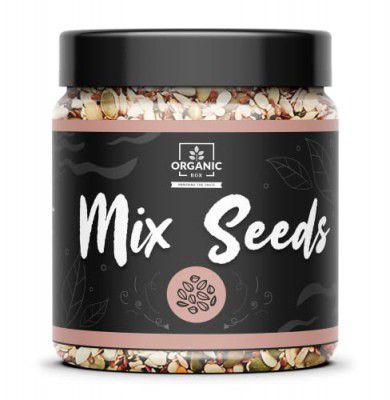 Organic Box 100% Natural Premium 5 in 1 Mix Seeds + Raisins for Eating (Pumkin Chia Sunflower Flax Seed + Raisin) | Mix Seeds | Diet Snacks - 400gm - Diwali Gift Pack