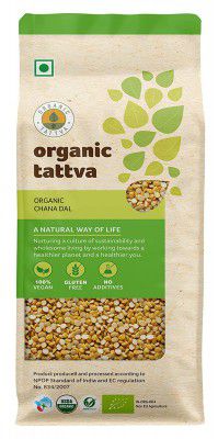 Organic Tattva, Organic Chana (Bengalgram) Dal 1 Kg | 100% Vegan, Unpolished and Gluten Free Dal