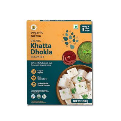 Organic Tattva, Organic Khatta Dhokla Instant Ready Mix 200 Gram 