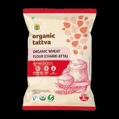 Organic Tattva Whole Wheat Chakki Atta (5 kg)