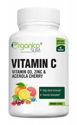 Organicoslim Vitamin C Complex with Acerola Cherry and Rosehip Extract-90 Chewable Tablets
