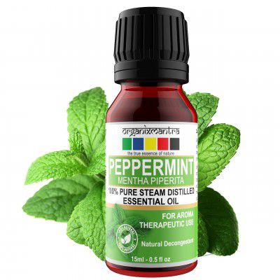 Organix Mantra Peppermint Mentha Piperita Essential Oil - 100% Pure Aroma Therapeutic Grade (15 ML)
