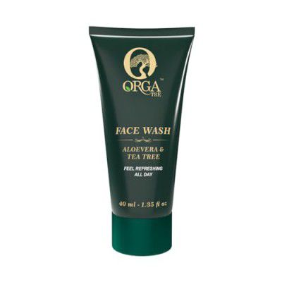 Orgatre Aloevera & Tea Tree Face wash For Women & Men| Niacinamide cleanser for Acne prone Skin For Oily and dry Skin | Skin Brightening & Instant Glow | 40 ML