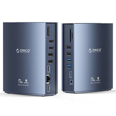 ORICO 15-in-1 USB C Triple Display Docking Station for MacBook Pro M1, Mac, Window, 100W PD,, TF/SD Extended Display