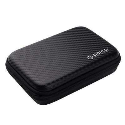 ORICO 2.5inch Hard Disk Box Protection Bag Waterproof and Shockproof Package, Multi-Function Digital Accessories Data Cable Charging Treasure Storage Bag-Black(ORICO PHM)