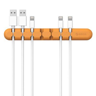 ORICO 7 Channels Cable Organizer Cord Manager Wire Cord Holder for Power Cords and Charging Accessory Cables, Mouse Cable, PC, Office and Home