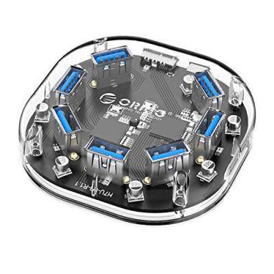 ORICO 7-Port USB3.0 Hub Transparent HUB with Rapid Transmission