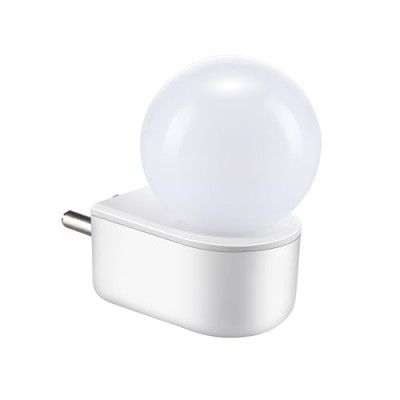 Orient Deco Plug n Play LED 0.5W All Night Worry-Free Lamp | Minimal Power Consumption Night Illuminator | 2 pin Socket Easy Plug in |BIS Approved | (White, Pack of 4)