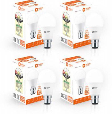 Orient Electric 12 W Basic Round B22 LED Bulb (White, Pack of 4)