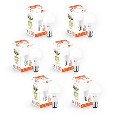 Orient Electric 12W High Glow LED bulb | 180-degree wide beam angle | 6500K, Cool White | Pack of 6