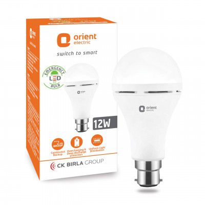 Orient Electric 12W Rechargeable Emergency LED bulb | Inverter Bulb for home with 2 hours battery backup