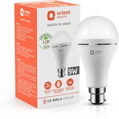Orient Electric Emergency Bulb 9W, Energy Efficient,Ideal for powercuts 4 hrs Bulb Emergency Light  (Cool White)