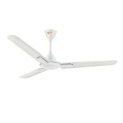 Orient Electric Laurel Ceiling Fan for Home | High Speed | Designer | Rust Proof Blades | Smooth Motor Operation (White Chrome, Pack of 1)