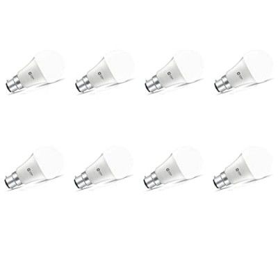 Orient Electric Polycarbonate High Glo Led Lamp 7W, (Cool White, 6500K, B22 - Pack Of 8)