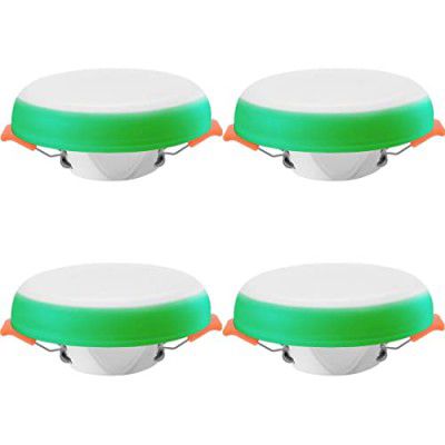 Orient Electric Polycarbonate Rainbow Recess Downlighter 6W, (White & Green - Pack Of 4)