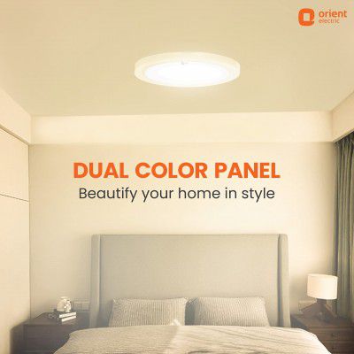 Orient Electric Rainbow Dual Colour Recess Panel 6W - White and Warm White - Pack of 3