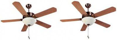 Orient Electric Subaris Solo under light antique copper pack of 2 1300 mm 5 Blade Ceiling Fan  