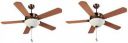Orient Electric Subaris Solo under light antique copper pack of 2 1300 mm 5 Blade Ceiling Fan  ...
