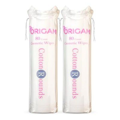 Origami Cotton Pads for Face Makeup Removal Pack of 2 (160 Pads)