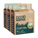 Origami Good Karma 2 Ply Kitchen Tissue Paper Roll - Pack of 6 (75 Pulls Per Roll, 450 Sheets)...