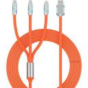 Original Unbreakable 1.2 Mtr 3 in 1 Charging Cable Long Life Multi Charger Cable Fast Charging (NP188)...