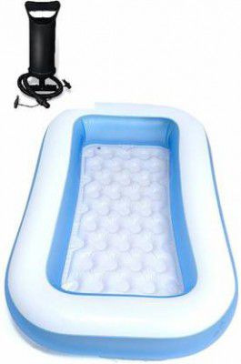 Orioles 5.5 FT. Bath tub for Baby Rectangular with Air Balloon Pump Inflatable Swimming Pool  (Multicolor)
