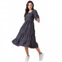 ORLIN Women's Knee Length Fit And Flare Dress...