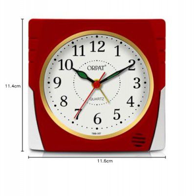 Orpat Ajanta Time Piece Beep Alarm Clock (Plastic_114X40X116mm_Red)