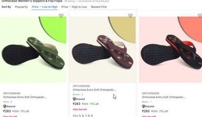 Orthoraise Womens Slippers Starts At ₹283
