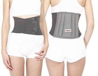 Orthowala Waist belt for back pain/LS Support Belt Grey color- Premium Series (XXL 46-50)